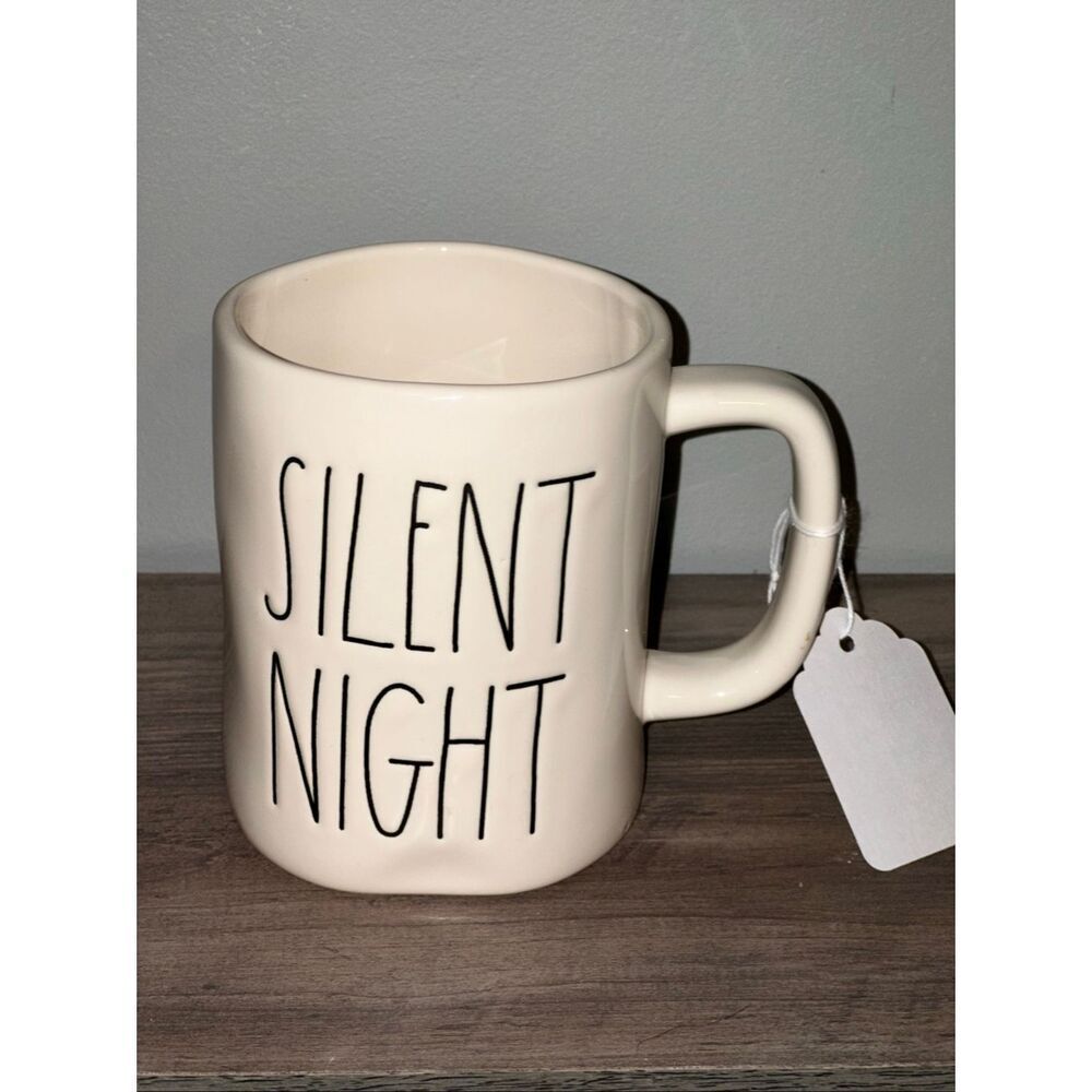 Rae Dunn Artisan Collection by Magenta Pottery Etched “SILENT NIGHT” Mug